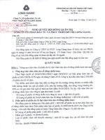 Nghị quyết Hội đồng Quản trị ngày 1-12-2010 - Công ty cổ phần Đầu tư và Phát triển Đô thị Long Giang