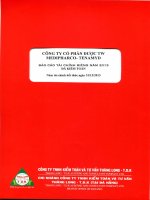 Báo cáo tài chính công ty mẹ năm 2013 (đã kiểm toán) - Công ty Cổ phần Dược trung ương Medipharco - Tenamyd