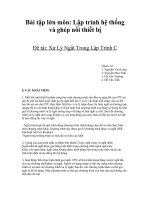 Vấn đề xử lý ngắt trong lập trình C - Đề tài môn Lập trình hệ thống và ghép nối thiết bị