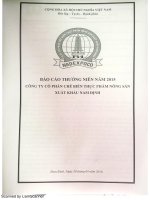 Báo cáo thường niên năm 2015 - CTCP Chế biến thực phẩm nông sản xuất khẩu Nam Định