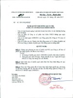 Nghị quyết Hội đồng Quản trị ngày 24-8-2011 - Tổng Công ty cổ phần Bảo hiểm Petrolimex