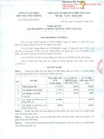 Nghị quyết Đại hội cổ đông thường niên - Công ty cổ phần Điện nhẹ Viễn thông