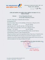 Báo cáo thường niên năm 2015 - Tổng Công ty cổ phần Bảo hiểm Petrolimex