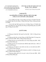 Nghị quyết Đại hội cổ đông thường niên năm 2009 - CTCP Cấp nước Long Khánh