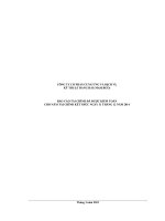 Báo cáo tài chính năm 2014 (đã kiểm toán) - Công ty Cổ phần Cung ứng và Dịch vụ Kỹ thuật Hàng Hải