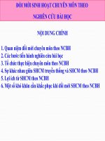 ĐỔI MỚI SINH HOẠT CHUYÊN MÔN THEO  NGHIÊN CỨU BÀI HỌC