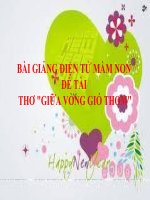 Bài giảng điện tử mầm non lớp Lá đề tài Thơ Giữa vòng gió thơm