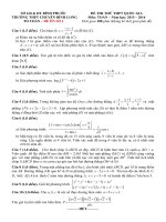 đề thi thử thpt quốc gia môn toán DE266 THPT chuyên bình long, bình phước 