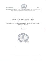 Báo cáo thường niên năm 2014 - CTCP Chế biến thực phẩm nông sản xuất khẩu Nam Định