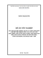 QUY HOẠCH HỆ THỐNG QUẢN LÝ CHẤT THẢI RẮN CHO ĐÔ THỊ THỊNH LONG VÀ 6 XÃ LÂN CẬN  (HẢI TRIỀU, HẢI XUÂN, HẢI CƯỜNG, HẢI NINH, HẢI PHÚ, HẢI GIANG) THUỘC HUYỆN HẢI HẬU,  TỈNH NAM ĐỊNH; GIAI ĐOẠN 2020  2030