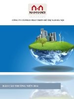 Báo cáo thường niên năm 2014 - Công ty cổ phần Phát triển Đô thị Nam Hà Nội