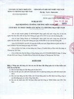 Nghị quyết Đại hội cổ đông thường niên - Công ty cổ phần Đầu tư Phát triển Xây dựng và Thương mại Việt Nam