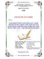 GIẢI PHÁP NÂNG CAO NĂNG lực CẠNH TRANH về HUY ĐỘNG vốn TIỀN gửi tại NGÂN HÀNG THƯƠNG mại TNHH MTV xây DỰNG VIỆT NAM – CHI NHÁNH RẠCH KIẾN