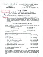 Nghị quyết Đại hội cổ đông thường niên năm 2011 - Công ty cổ phần Phát triển Bất động sản Phát Đạt