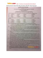 de thi tuyen sinh vao lop 10 mon tieng anh nam hoc 2016 2017 chuyen ngoai ngu