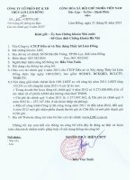 Báo cáo tài chính quý 4 năm 2012 - Công ty Cổ phần Đầu tư và Xây dựng Thủy lợi Lâm Đồng