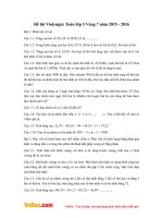 Đề thi Violympic Toán lớp 5 vòng 7 năm 2015 - 2016