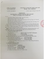 Nghị quyết Đại hội cổ đông thường niên - Công ty Cổ phần Vận tải Biển Bắc