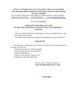 Nghị quyết Hội đồng Quản trị ngày 01-06-2011 - Công ty Cổ phần Đầu tư và Xây dựng Thủy lợi Lâm Đồng