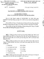 Nghị quyết Đại hội cổ đông thường niên năm 2010 - Công ty cổ phần Du lịch Dầu khí Phương Đông