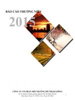 Báo cáo thường niên năm 2015 - Công ty Cổ phần Môi trường Đô thị Hà Đông
