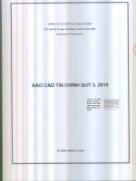 Báo cáo tài chính quý 3 năm 2015 - Công ty cổ phần Chứng khoán Ngân hàng Phát triển Nhà đồng bằng Sông Cửu Long