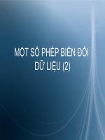 Một số phép biến đổi dữ liệu Lesson 3 SPSS