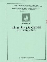 Báo cáo tài chính quý 4 năm 2013 - Công ty cổ phần Dịch vụ Vận tải Dầu khí Cửu Long