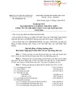 Nghị quyết Đại hội cổ đông thường niên - Công ty Cổ phần Chế biến Thủy sản Xuất khẩu Ngô Quyền