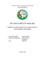 NGHIÊN CỨU KHẢ NĂNG XỬ LÝ CO2 BẰNG XỈ THAN,  QUY MÔ PHÒNG THÍ NGHIỆM