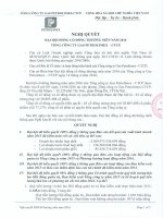 Nghị quyết Đại hội cổ đông thường niên - Tổng Công ty Gas Petrolimex-CTCP