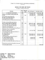 Báo cáo tài chính quý 1 năm 2015 - Công ty Cổ phần Dược Lâm Đồng - Ladophar