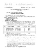 Báo cáo tình hình quản trị công ty - Công ty Cổ phần Thép Nam Kim