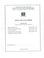 Báo cáo tài chính quý 3 năm 2015 - Công ty cổ phần Xây lắp III Petrolimex