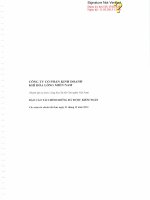 Báo cáo tài chính công ty mẹ năm 2014 (đã kiểm toán) - Công ty Cổ phần Kinh doanh Khí hóa lỏng Miền Nam