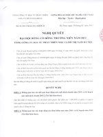 Nghị quyết Đại hội cổ đông thường niên năm 2012 - Tổng Công ty Đầu tư Phát triển Nhà và Đô thị Nam Hà Nội