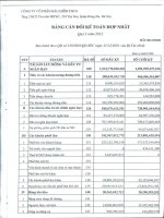 Báo cáo tài chính hợp nhất quý 2 năm 2012 - Tổng Công ty cổ phần Bảo hiểm Petrolimex