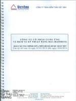 Báo cáo tài chính quý 2 năm 2014 (đã soát xét) - Công ty Cổ phần Cung ứng và Dịch vụ Kỹ thuật Hàng Hải