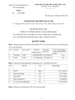 Nghị quyết Hội đồng Quản trị - Công ty Cổ phần Dịch vụ Hạ tầng mạng