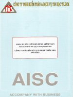 Báo cáo tài chính năm 2012 (đã kiểm toán) - Công ty Cổ phần Xây lắp Phát triển Nhà Đà Nẵng