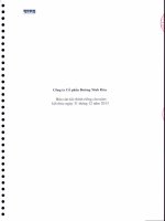 Báo cáo tài chính công ty mẹ năm 2013 (đã kiểm toán) - Công ty Cổ phần Đường Ninh Hòa