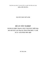 ĐÁNH GIÁ HIỆN TRẠNG CHẤT THẢI RẮN TRÊN ĐỊA BÀN HUYỆN LẬP THẠCH, TỈNH VĨNH PHÚC VÀ ĐỀ XUẤT  GIẢI PHÁP PHÙ HỢP