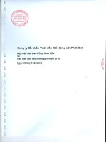 Báo cáo tài chính quý 2 năm 2012 - Công ty cổ phần Phát triển Bất động sản Phát Đạt
