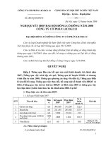 Nghị quyết Đại hội cổ đông thường niên năm 2008 - Công ty Cổ phần Licogi 13