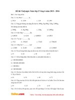 Đề thi Violympic Toán lớp 5 vòng 6 năm 2015 - 2016