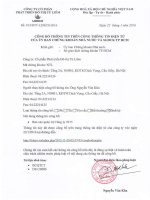 Báo cáo tình hình quản trị công ty - Công ty Cổ phần Phát triển Đô thị Từ Liêm