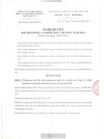 Nghị quyết Đại hội cổ đông bất thường ngày 10-6-2011 - Công ty Cổ phần Khai thác và Chế biến Khoáng sản Lào Cai
