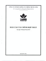 Báo cáo tài chính hợp nhất quý 3 năm 2014 - Công ty cổ phần Giống cây trồng Trung ương
