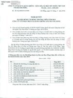 Nghị quyết Đại hội cổ đông thường niên - Công ty cổ phần Dịch vụ Hàng không Sân bay Đà Nẵng