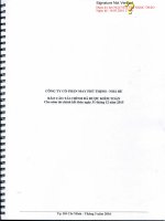 Báo cáo tài chính năm 2015 (đã kiểm toán) - Công ty Cổ phần May Phú Thịnh - Nhà Bè